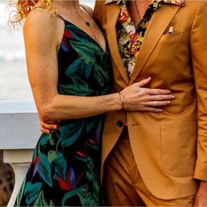 Birds of Paradise Black Floral Print Maxi Dress